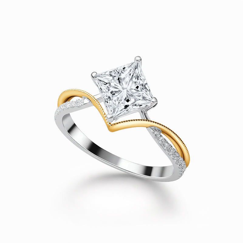 Destined Together Princess Cut Lab-Grown Diamond Engagement Ring
