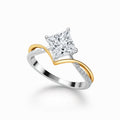 Destined Together Princess Cut Lab-Grown Diamond Engagement Ring