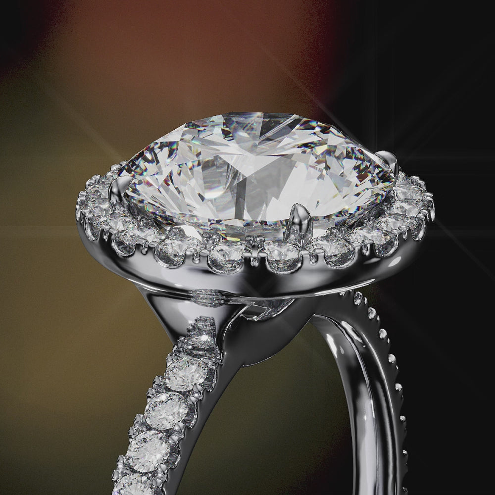 Celestial Halo Round Lab-Grown Diamond Engagement Ring
